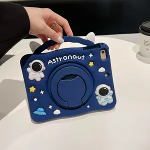 Cute Cartoon Astronaut Design Tablet Case, Decorative Tablet Protector Cover, Anti-drop Silicone Soft Case for iPad, Tablet Accessories
