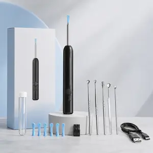 Silicone Ear Hygiene Set, HD Visual Earwax Removal Tool with Camera, 1296P HD Visual Ear Cleaner, Compatible with iPhone and Android Phones, cleantok