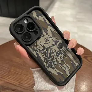 Case for iPhone 16 Pro Max 15 Plus 16E 14 13 12 11 XS XR Camouflage Dog Advanced fashion gift Anti-Scratch Shockproof Soft Silicone Protective Cover