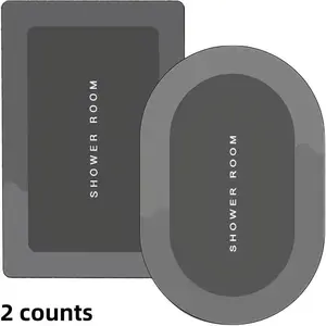 2 Counts Bathroom Absorbent Anti-Slip Mat, Diatomaceous Earth Doormat, Kitchen Mat, Shower Floor Mats, High Quality Furniture Decoration, Exquisite Gifts