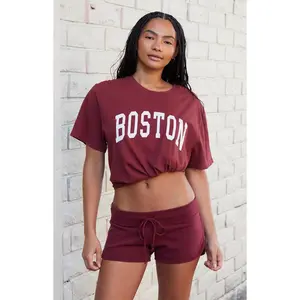 John Galt Women's Burgundy Marcie Sweat Shorts