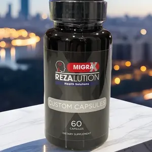 MigraX by Rezalution LLC supplement to help with head discomfort Adult Gluten Free GMO Free GMO Free Organic migraine headacheN