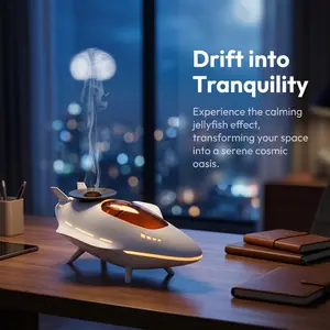 Smart Aromatherapy Humidifier with Jellyfish Mist LED Light Quiet Desktop Diffuser for Bedroom Home Office Decor