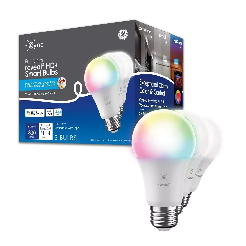 GE Household Lighting 3pk Cync Reveal Full Smart GE Household Lighting 3pk Cync Reveal Full Smart