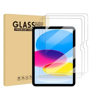 3-Pack Crystal Clear Tempered Glass Screen Protector, Easy Install, for iPad 11th/10th Gen, Durable, Smooth, 9h Hardness