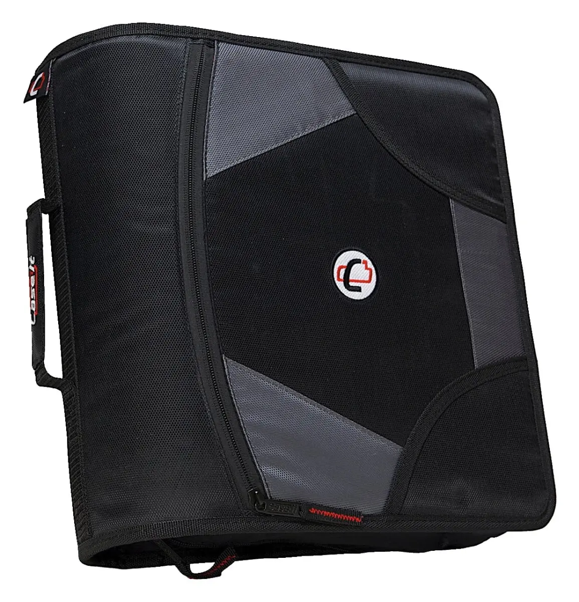 Zipper Binder with 5 Tab Files, 4 in. - Black