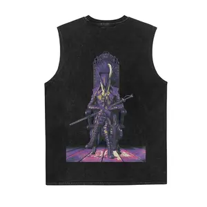 Bloodborne Game Vintage Tank 90s Graphic Sleeveless Tank Tops Men Vest Streetwear Outfits Men Vacation Outfits Sleeveless Shirt