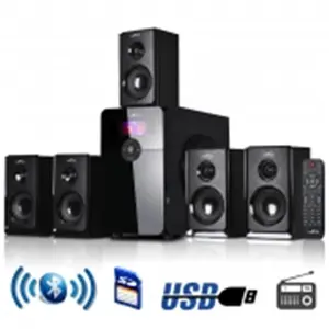 Befree Sound  5.1 Channel Surround Sound Bluetooth Speaker System, Black - 30 Watt Plus 10 Watt