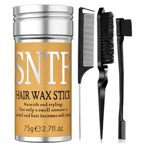 Hair Wax Stick for Flyaway Control and Styling, Smooth Ponytail, Buns, and Hairstyles, Suitable for Women and Men, Hair Accessory Set