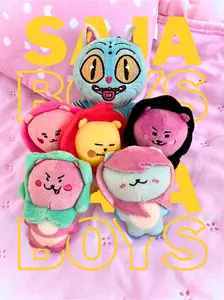 SAJA FRIENDS & DERPY PLUSH KEYCHAINS - EXTRAS
