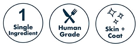 King Lou Whole Salmon Skin Freeze-Dried Raw Snack for Dogs & Cats Naturally Rich in Omega's to Support Skin & Coat Health