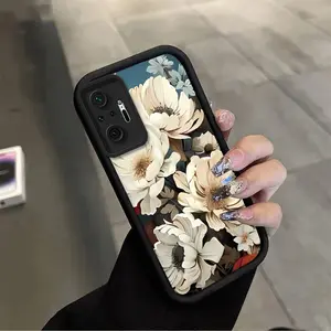 1 Piece Pure white flowers Note10Pro Comfortable feel Case For Xiaomi Redmi Note 10 Pro With Impact Resistant Perfect For Fashion
