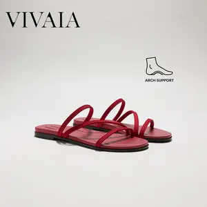 VIVAIA Women's Arch Support Miami Square-Toe Summer Slippers, Comfortable Slippers, Summer Shoes, Summer Essentials, Suitable for beach, vacations, parties (DELIA, CARLA, DOROTHY)