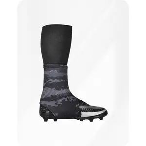 Exxact Sports Football Spats Cleat Covers Black Camo for Men & Boys, Suitable for Football Spats, Lace Covers, and More (Black Camo)