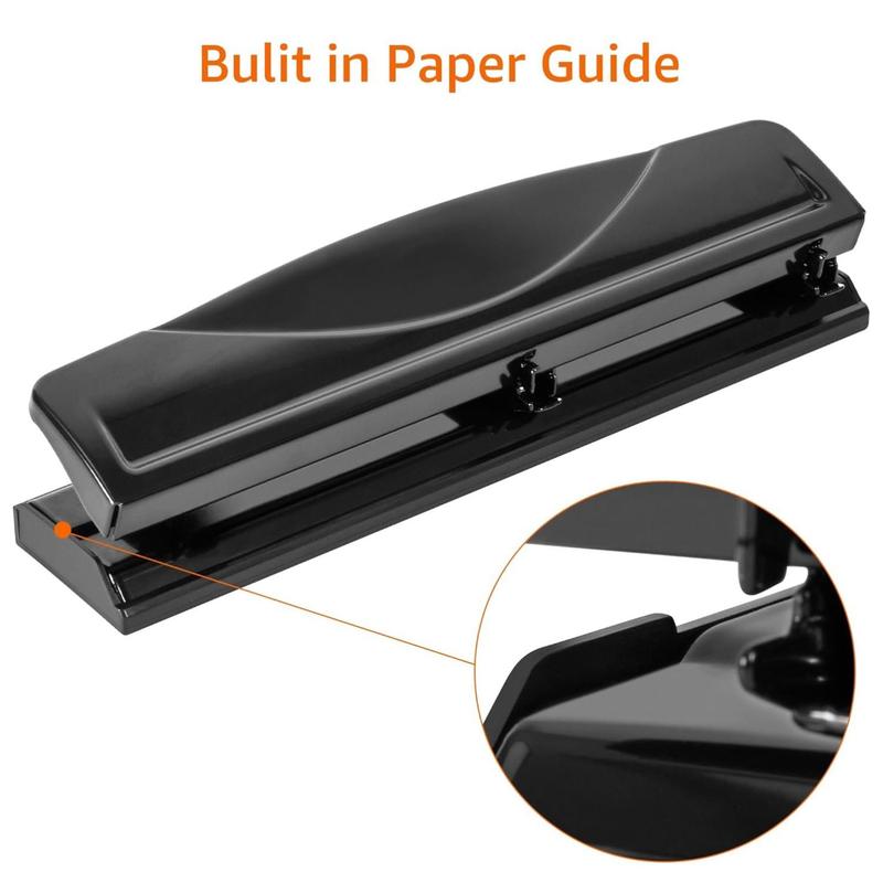 3 Hole Punch, 10 Sheet Capacity, Black