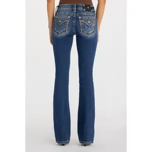 Lydia Border Stitched Bootcut Jeans