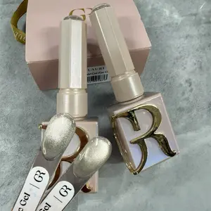 Crystal Clear & Moonlight White - No-Grey Cat Eye for Nail Design - High-Quality Polish