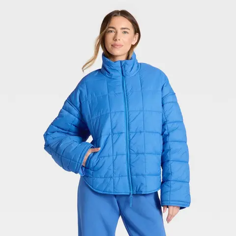 Women's Oversized Quilted Puffer Jacket - JoyLab