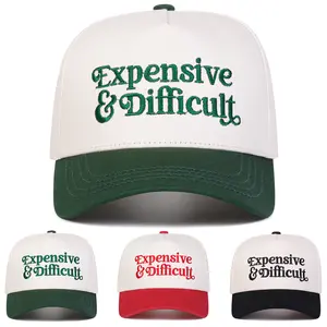 Unisex EXPENSIVE DIFFICULT Letter Embroidery Baseball Caps Spring Autumn Outdoor Adjustable Casual Hats Sunscreen Hat Sports Cap