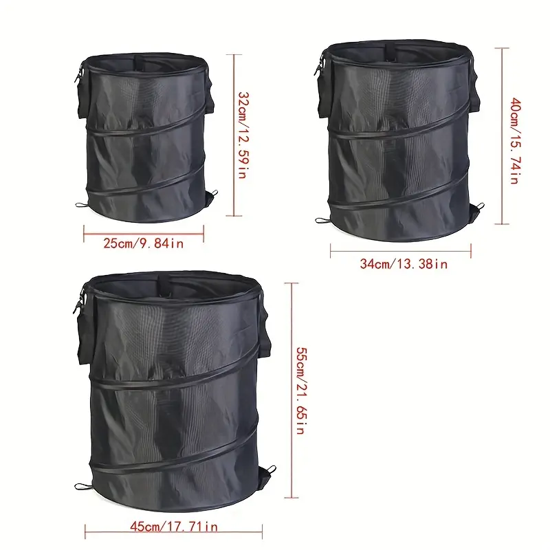Pop-up Trash Can, Foldable and Portable Cylindrical Garbage Container for Outdoor Camping, Gardening, and All Seasons Use