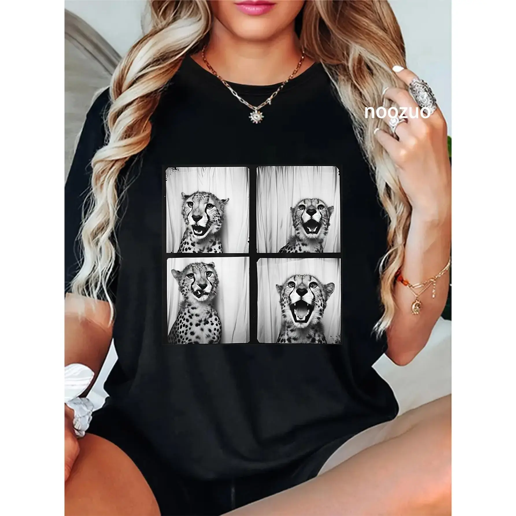 100% Cotton African Cheetah Zoo Photobooth Quirky Funny Safari Animal T-Shirt