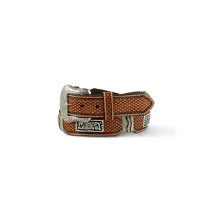 Ariat Men's Tooled Rawhide Concho Western Belt