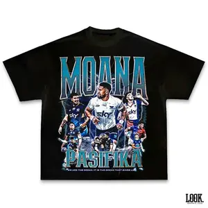 Moana Pasifika Graphic Tee, Y2K Rap Streetwear T-Shirt, Unisex Crew Neck Tee, Vintage Hip-Hop Graphic, Sports Style, Casual Cotton Fit