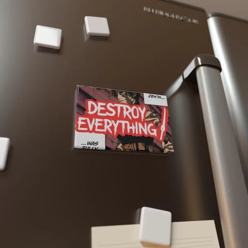 Destroy Everything Jujutsu Kaisen Maki Zen'in Magnet, JJK Rectangle Magnets, Anime Fans Gift