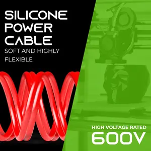 14AWG 600V Tinned OFC Stranded Silicone Wire, Red
