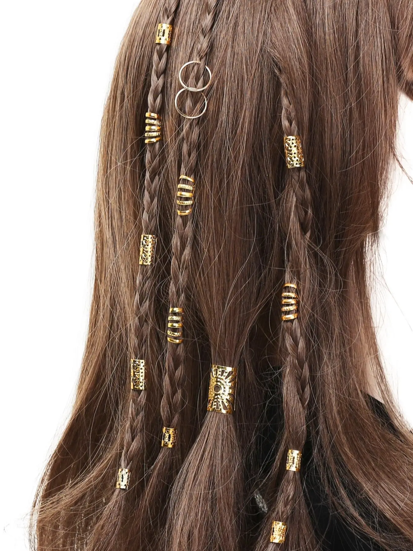 85pcs Colorful Hollow Out Design Hair Ring for Braid Hair Ring for Women and Girls, Gifts for Her, Metal Dreadlock Hair Decoration