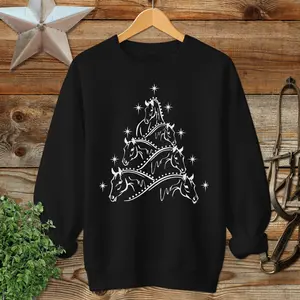 Horse Art Christmas Sweatshirt