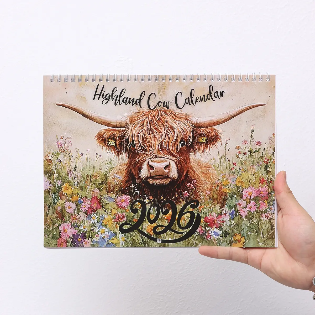 2026 Highland Cow Calendar, Bucket List Wish List Planner, Weekly Planner, Home Use Daily Schedule, New Year Gift, Elegant Hanging Wall Calendar, Calendars Planners