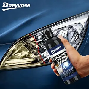 Car Headlight Repair Kit, Headlight Polishing Agent, Crystal Coating Polishing and Scratch Removal, Prevents Yellowing for Clear Visibility