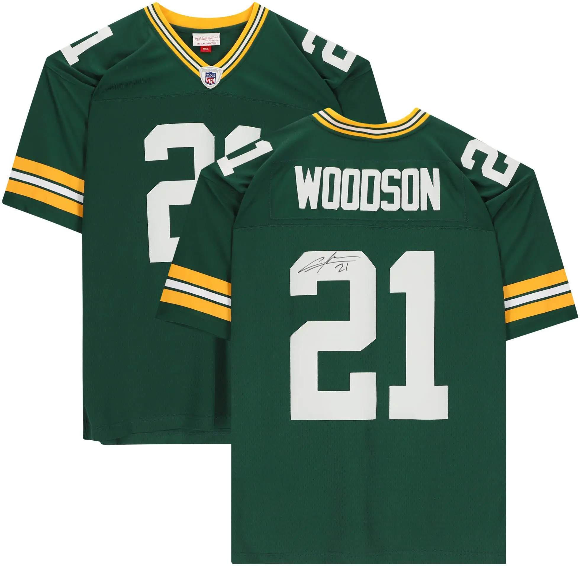 Charles Woodson Green Bay Packers Autographed Green Mitchell & Ness Super Bowl XLV Throwback Replica Jersey - Fanatics Authentic Certified - NFL Memorabilia