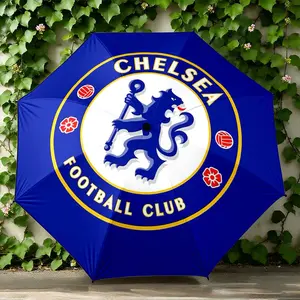 1PC Personalized Folding Umbrella with Chelsea Football Club Pattern, suitable as a birthday gift, for various holidays, travel, and gifting
