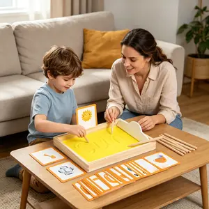 Montessori sand tray letters and numbers teaching aids, early childhood educational toys, sand painting, writing, drawing, handwriting practice, kindergarten educational toys