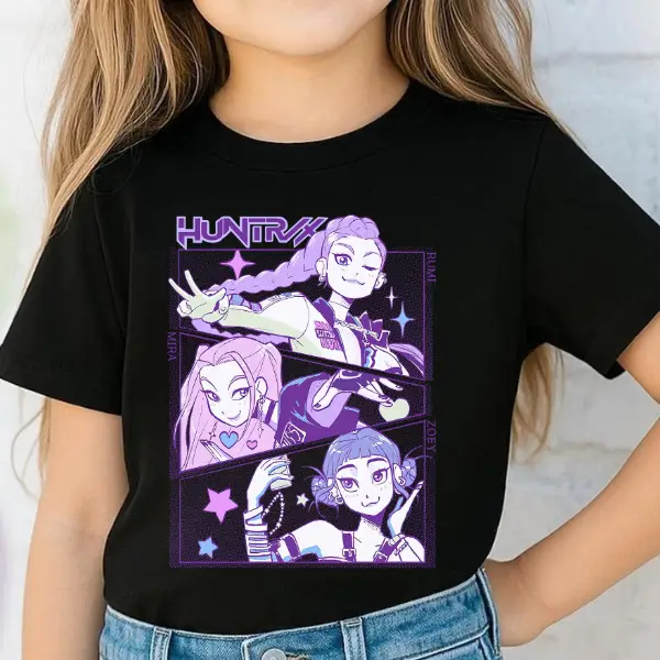 KPop Demon Hunters Huntrix T-Shirt, Vintage Style, Graphic Tee, Streetwear for Fans