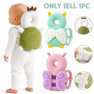 1pc early education turtle/owl/butterfly anti-collision teaching backpack, with horizontal strap for fixation, breathable summer anti-fall pad for walking practice, early education materials, outdoor and home teaching protective gear