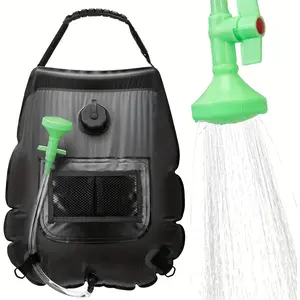 Solar Portable Shower Bag, 5 Gal/20L Solar Heating Outdoor Camping Shower Bag with On-Off Switchable Shower Head&Removable Hose Suitable for Camping, Hiking, Travel, Beach Swimming