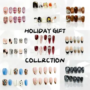 Holiday Gift nails collection | Handmade | Press on nail Christmas designs |  Christmas designs | fake nails | cute nails | nails  | high quality Press on nails 10pcs | Reusable nails | Acrylic press-on
