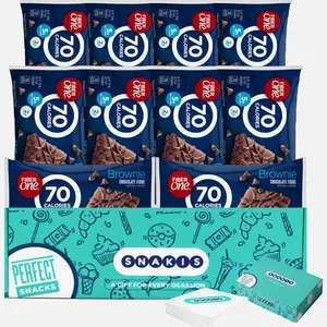 Fiber One Chocolate Fudge Brownies, 0.89 oz. Snack Bars - 70 Calorie Brownies ideal for all occasions Dessert Bonbon