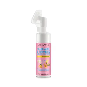 ALIVER Kojic Acid & Turmeric Mousse Cleanser, Mild Exfoliation, for All Skin Types 150g