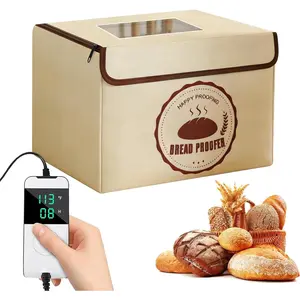 Versatile Dough Proofer Warming Box Adjustable Temperature Timer Control Collapsible Design Sourdough Proofing Container for Making Bread