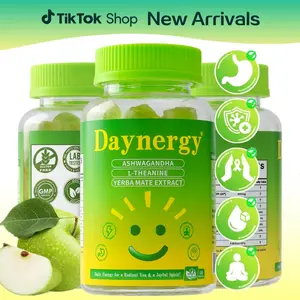 Daynergy Ashwagandha, 60 capsules, a combined supplement of Ashwagandha with Vitamin B, Magnesium & L-Theanine Men’s & Feminine Probiotic Gummiesfor Stress Relief, Mental Relaxation and Sleep Support.