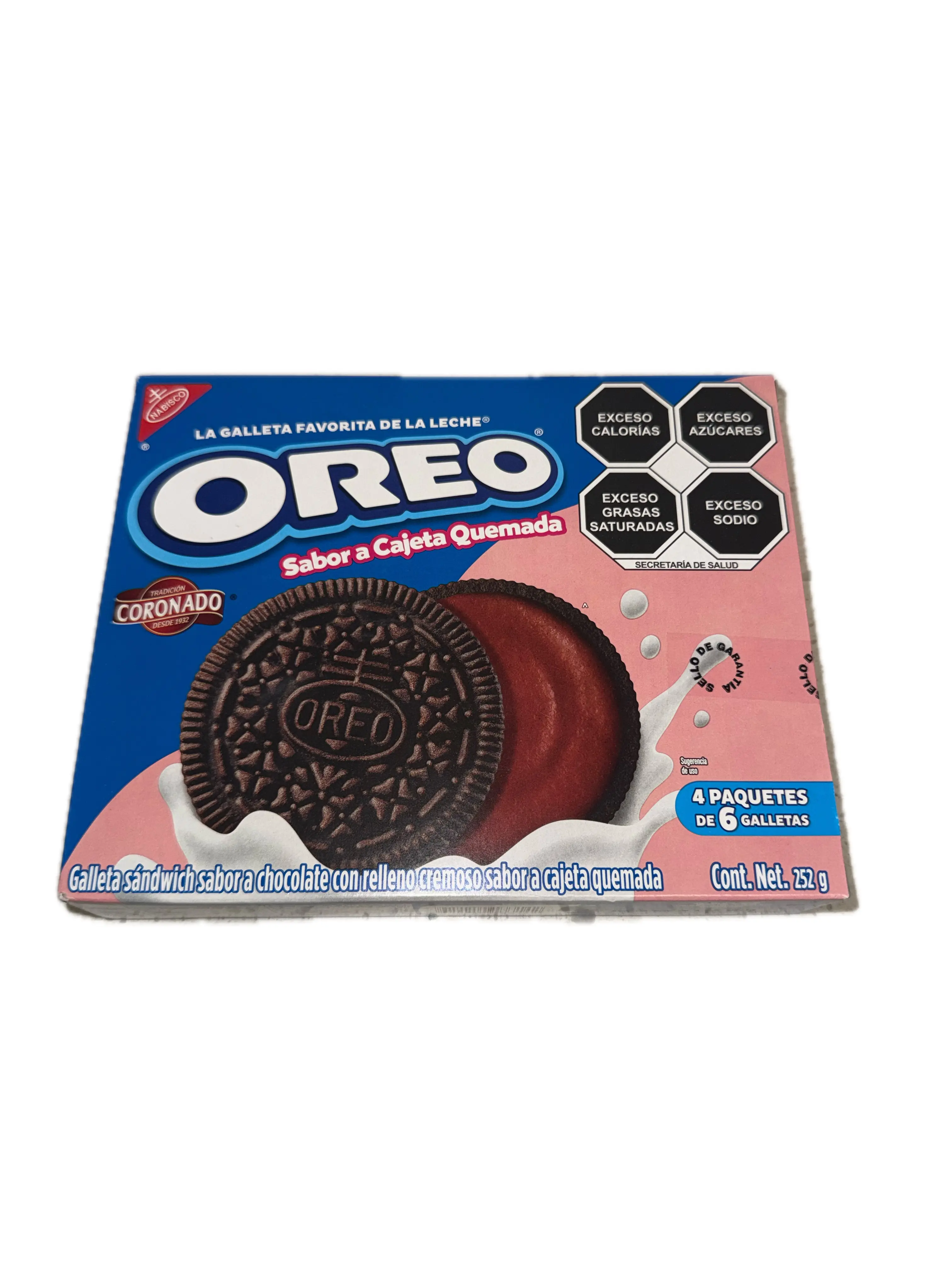 OREO Burnt Cajeta Flavor Sandwich Cookies, 4 Packs (6 Cookies Each), 252 g / 8.89 oz – Imported from Mexico