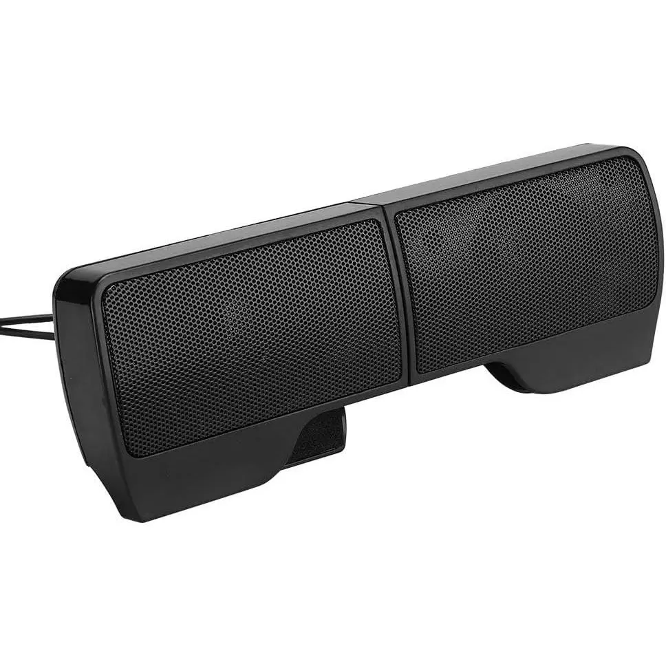 Detachable Lightweight Soundbar - Compact Wired Mini Speaker with 3.5mm Aux In, 2Wx2 4 Ohm Stereo Audio, USB Power, 18*6.4cm Size, High-Quality Internal Acoustic Parts, Cost-Effective Audio Upgrade for Casual Entertainment Users, Phones, Computers, Detach
