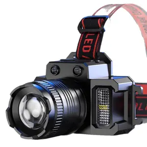 LED Headlamp with Motion Sensor Long Lasting Battery USB Rechargeable Waterproof Headlight for Fishing Hunting Outdoor Activities Head Mounted Torch IPX6 Waterproof