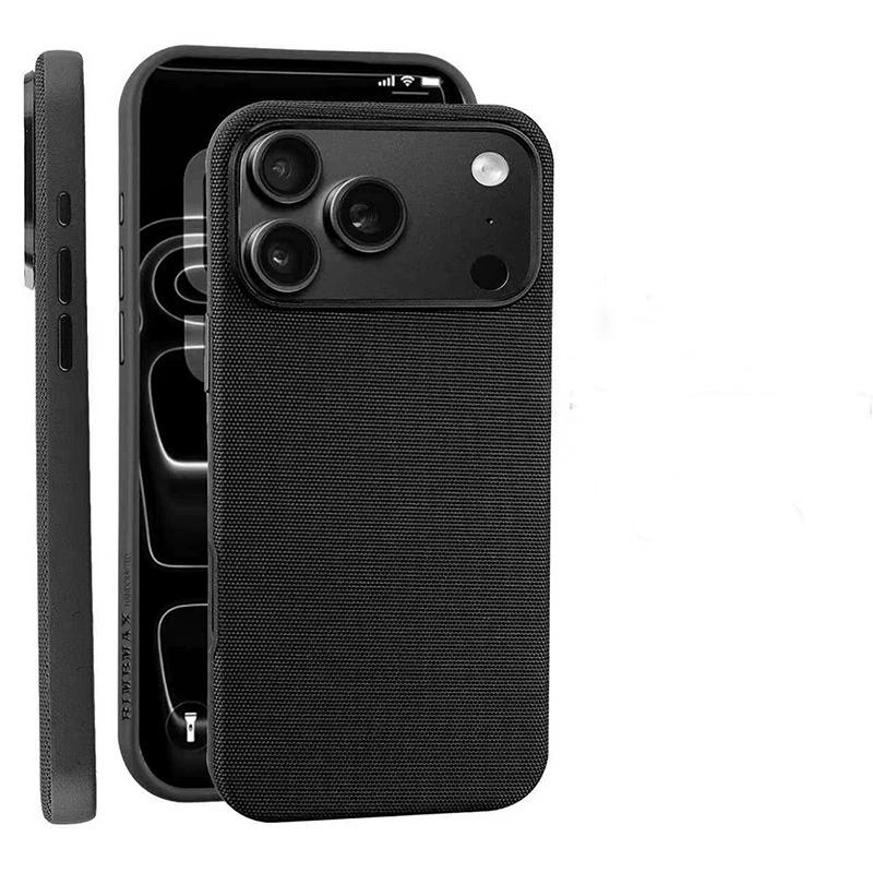 Compatible with iPhone 17 Pro Max/ 16/15/14/13 Fabric-texted phone case with AI camera button Phone case HN312-5
