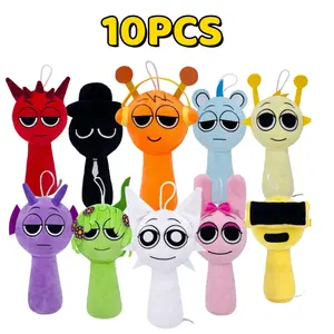 10PCS Sprunki Incredibox Plush Toys：Kawaii Sprunki Plushies Set —Soft Comfort Pillow Dolls, Cute Plush Toy Collection for Kids & Teens, Perfect Valentine's Day Gift for Boys Girls, Easter Basket Stuffer, Birthday Present for Game Fans.