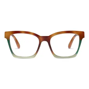 Peepers Birdie Colorblock Square Blue Light Reading Glasses Women's Fashion Eyewear